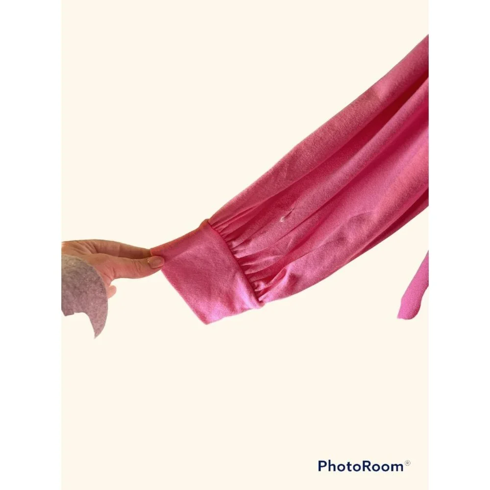Crown & Ivy Womans Medium Pink 3/4 Sleeve Cotton Shift Dress - Picture 4 of 5